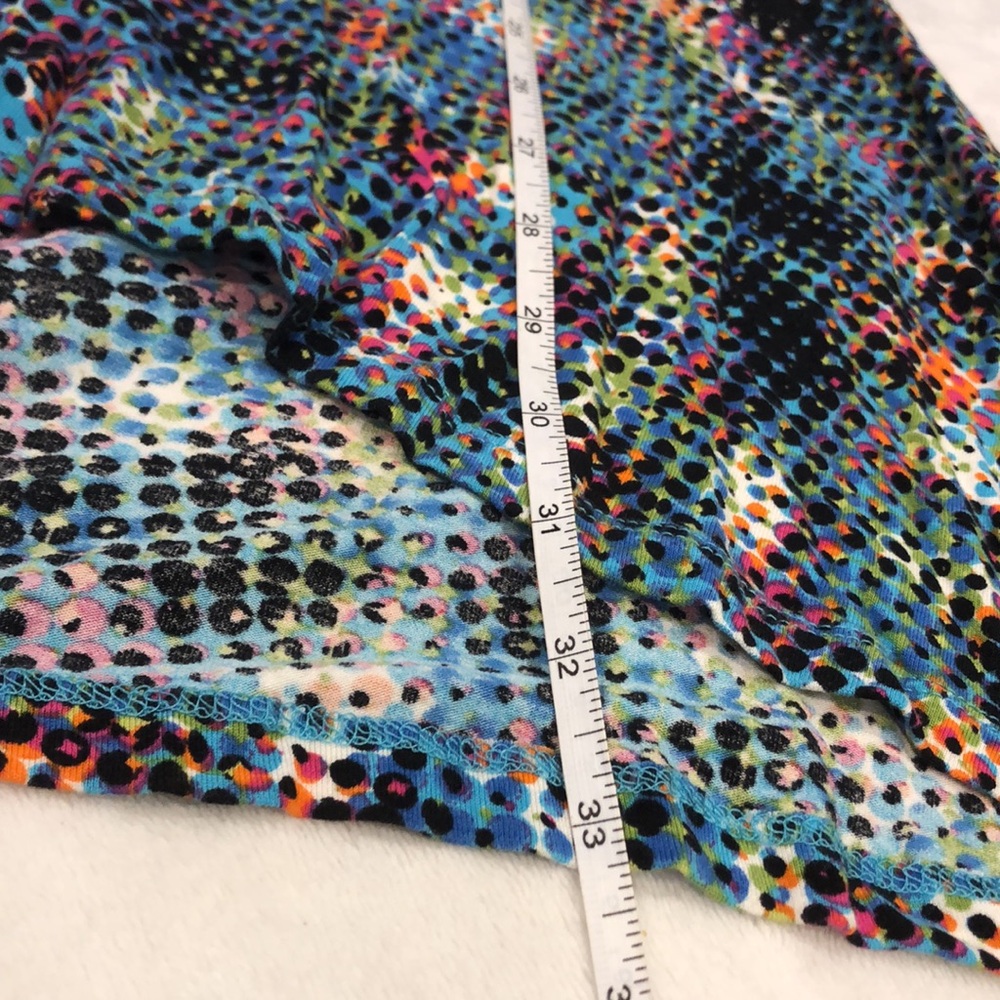 CAbi colorful Abstract midi tank dress beach coverup metal decor detail SZ Small - Picture 9 of 9